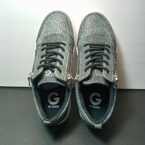 Guess Shoes Silver Fabric with Glitter GG Blazin 7